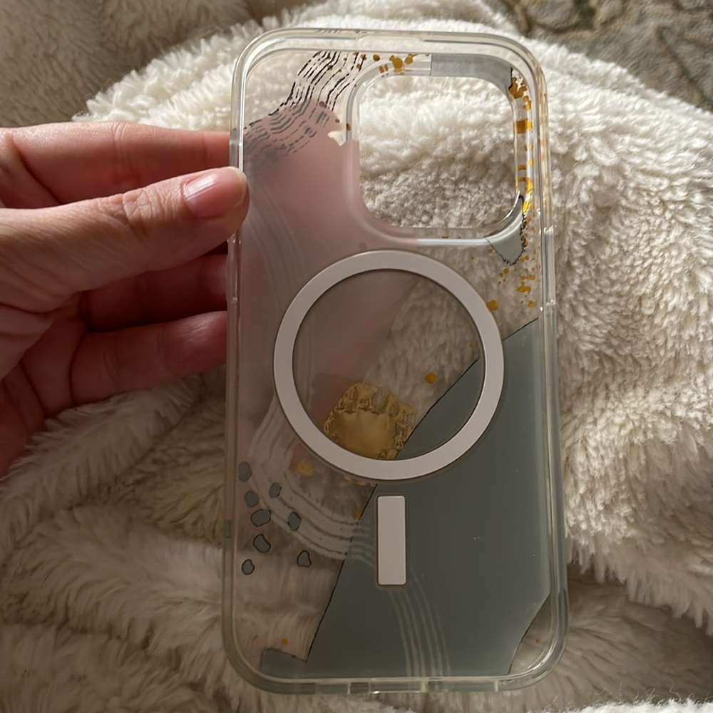 HEYDAY UEC Phone Case For iPhone 13 Clear Gold Black Abstract - Picture 3 of 7